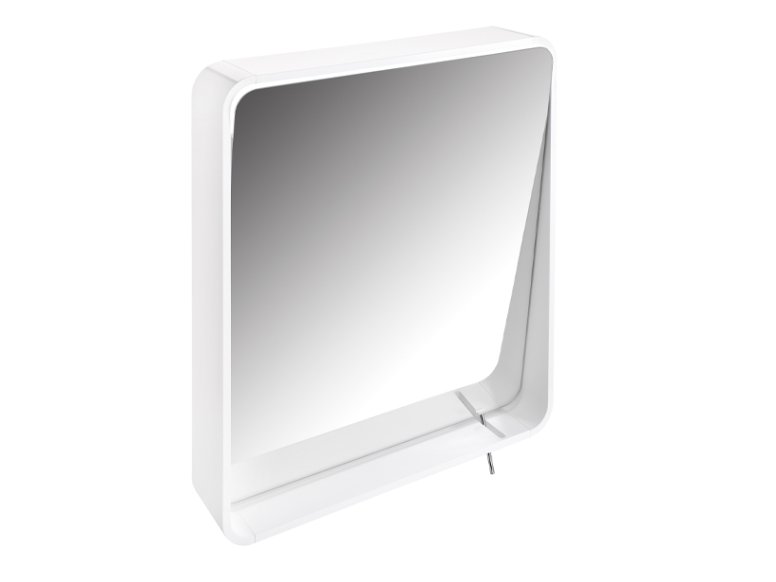 Tilting mirror in the color white